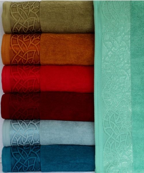 Piece Dyed Jacquard Terry Towel Floral Pattern