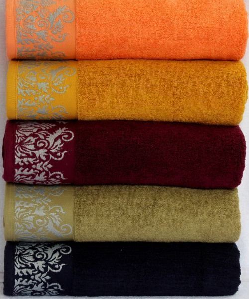Piece Dyed Jacquard Terry Towel Geometric Design
