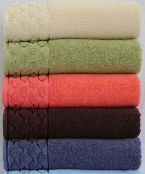 Piece Dyed Jacquard Terry Towel Paisley Design