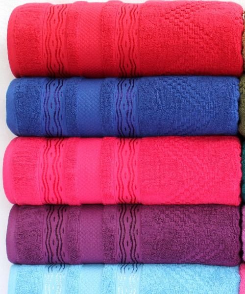 Piece Dyed Jacquard Terry Towel Abstract Pattern